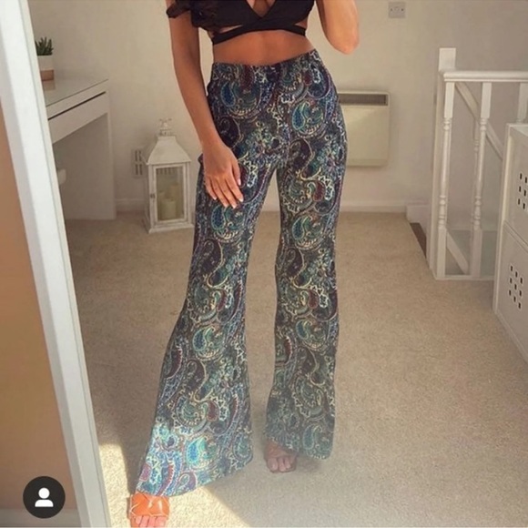 Zara Paisley  Flared Pants - Picture 14 of 17